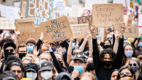 Protesters at Black Lives Matter march.
